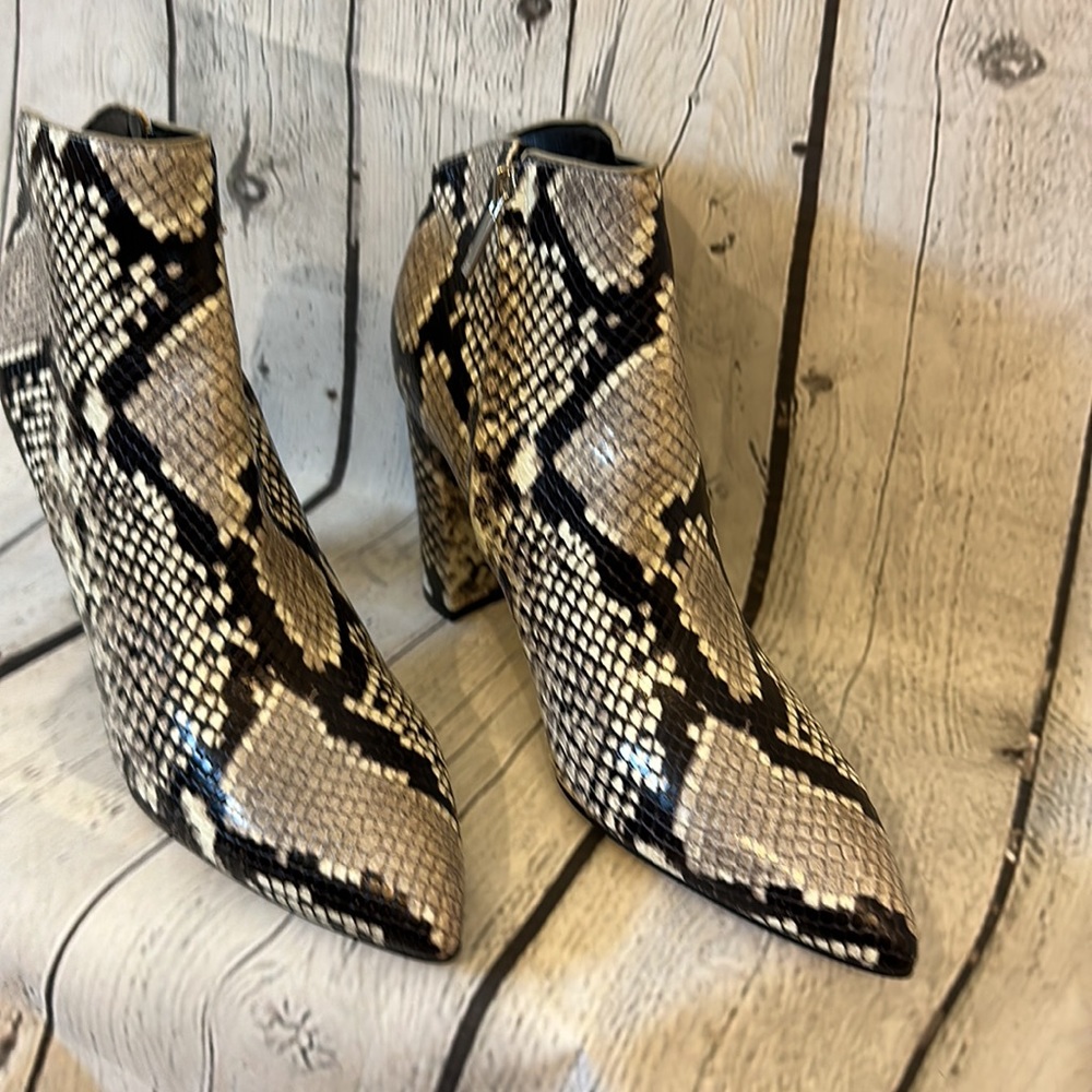 Marc Fisher Snake Print Mlunno Ankle Booties - image 3